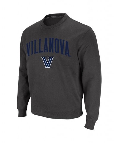 Men's Charcoal Villanova Wildcats Arch and Logo Crew Neck Sweatshirt $19.27 Sweatshirt