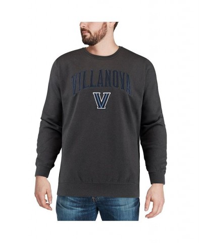 Men's Charcoal Villanova Wildcats Arch and Logo Crew Neck Sweatshirt $19.27 Sweatshirt