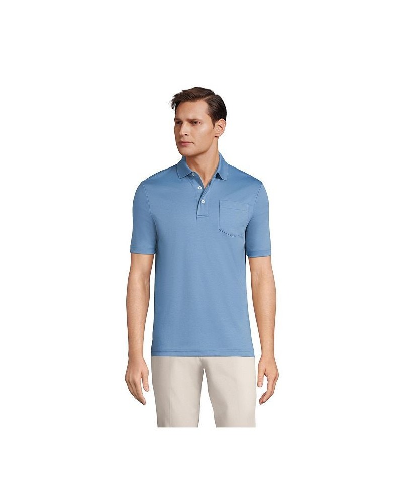 Men's Big and Tall Short Sleeve Super Soft Supima Polo Shirt with Pocket PD05 $28.68 Polo Shirts