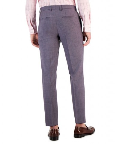 Boss Men's Slim-Fit Suit Pants Purple $66.56 Suits