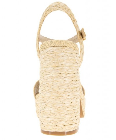 Women's Dolly Platform Sandals Natural Raffia $73.01 Shoes