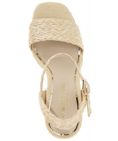 Women's Dolly Platform Sandals Natural Raffia $73.01 Shoes