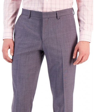 Boss Men's Slim-Fit Suit Pants Purple $66.56 Suits