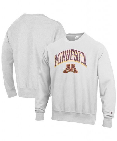 Men's Gray Minnesota Golden Gophers Arch Over Logo Reverse Weave Pullover Sweatshirt $34.85 Sweatshirt