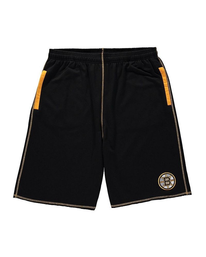 Men's Black Boston Bruins Big and Tall French Terry Shorts $21.60 Shorts