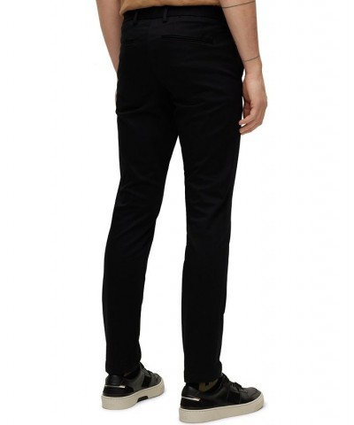 BOSS Men's Slim-Fit Regular-Rise Stretch Twill Chinos Black $94.00 Pants