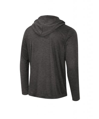 Men's Heather Black Alabama Crimson Tide Slub Long Sleeve Hoodie T-shirt $35.69 T-Shirts