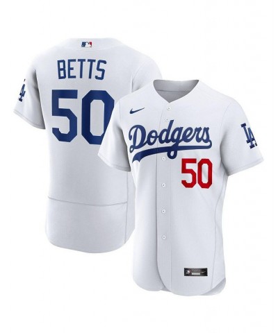 Men's Mookie Betts White Los Angeles Dodgers Home Authentic Player Jersey $115.50 Jersey