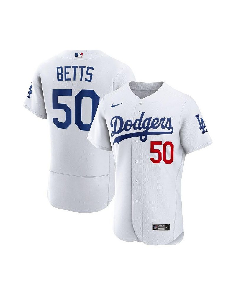 Men's Mookie Betts White Los Angeles Dodgers Home Authentic Player Jersey $115.50 Jersey