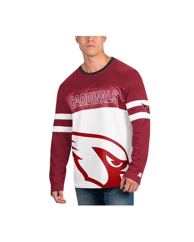 Men's Cardinal, White Arizona Cardinals Halftime Long Sleeve T-shirt $37.60 T-Shirts