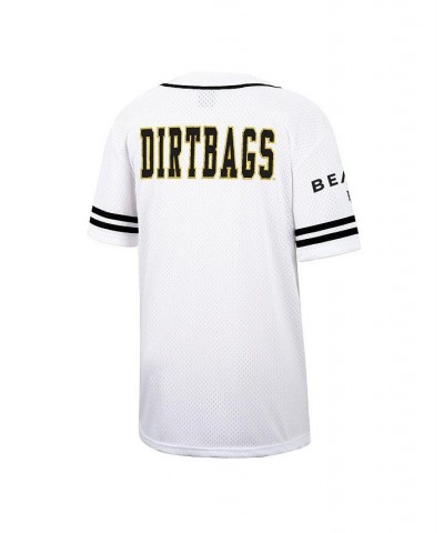 Men's White Cal State Long Beach The Beach Free-Spirited Full-Button Baseball Jersey $38.99 Jersey