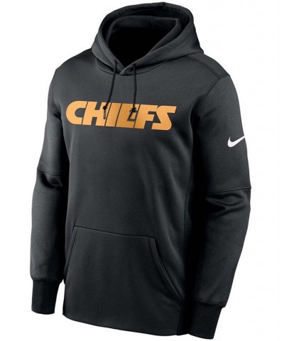 Men's Big and Tall Black Kansas City Chiefs Fan Gear Wordmark Performance Pullover Hoodie $46.74 Sweatshirt