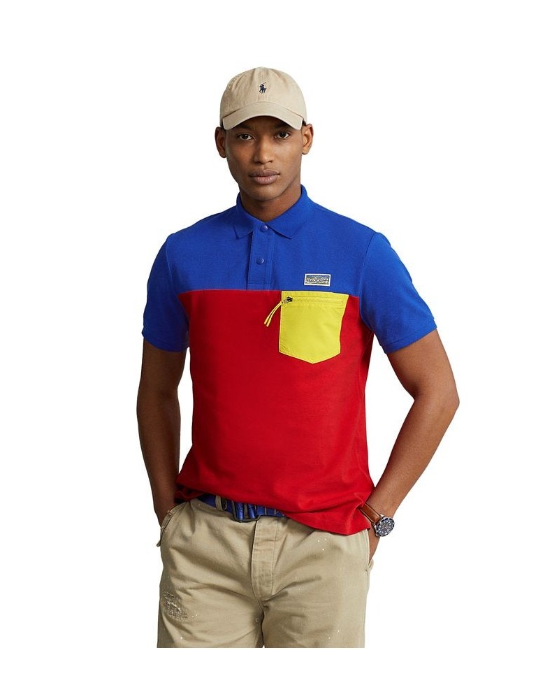 Men's Classic-Fit Mesh Polo Shirt Red $71.04 Polo Shirts