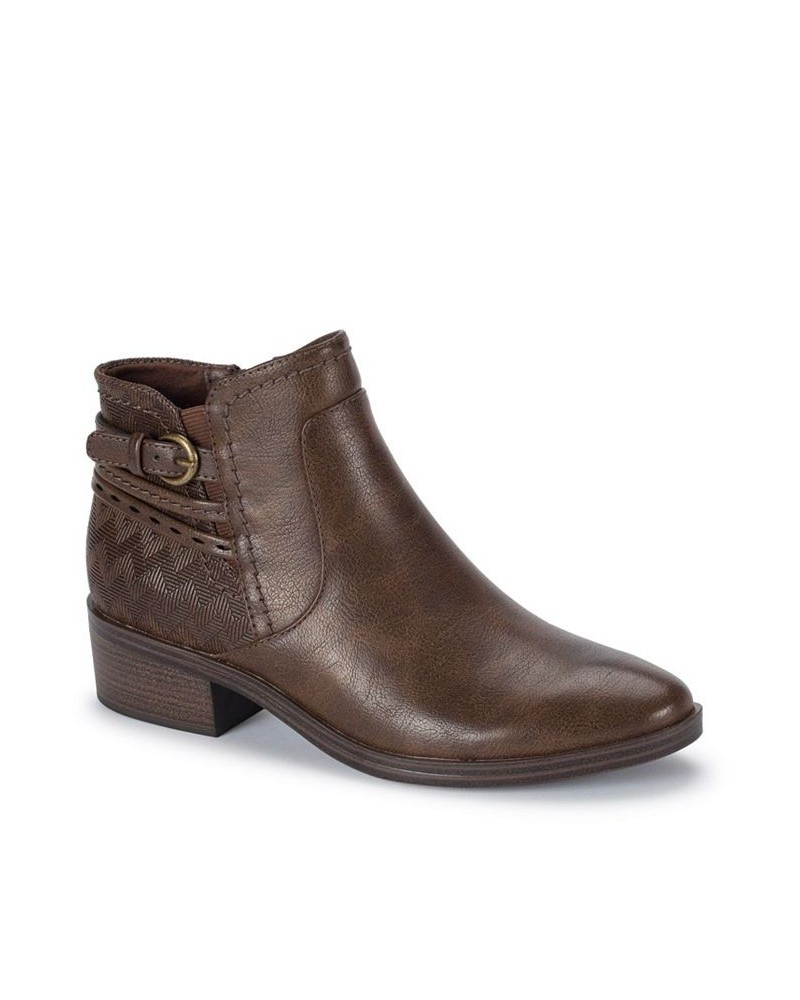 Women's Medley Block Heel Booties Brown $43.05 Shoes