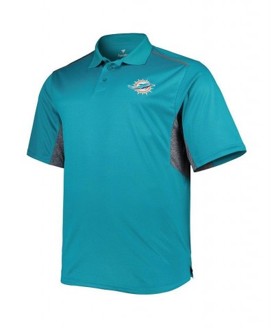 Men's Aqua Miami Dolphins Big and Tall Team Color Polo Shirt $27.95 Polo Shirts