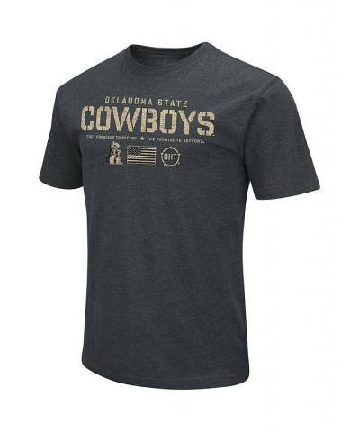 Men's Heathered Black Oklahoma State Cowboys OHT Military-Inspired Appreciation Flag 2.0 T-shirt $23.39 T-Shirts