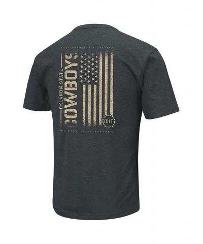 Men's Heathered Black Oklahoma State Cowboys OHT Military-Inspired Appreciation Flag 2.0 T-shirt $23.39 T-Shirts