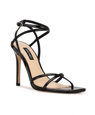 Women's Tidle Ankle Strap Dress Sandals Black $47.50 Shoes