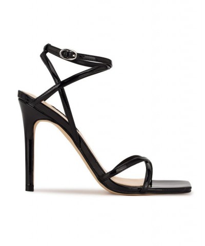 Women's Tidle Ankle Strap Dress Sandals Black $47.50 Shoes