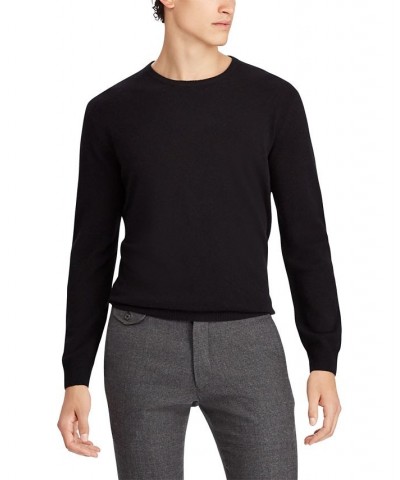 Men's Washable Cashmere Crewneck Sweater Black $59.65 Sweaters