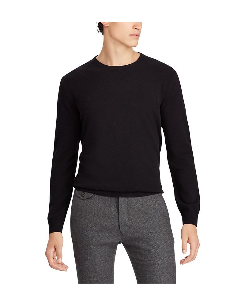 Men's Washable Cashmere Crewneck Sweater Black $59.65 Sweaters