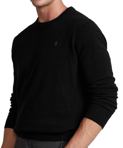 Men's Washable Cashmere Crewneck Sweater Black $59.65 Sweaters