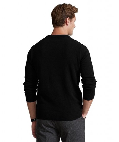 Men's Washable Cashmere Crewneck Sweater Black $59.65 Sweaters