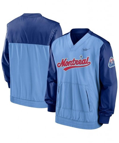 Men's Royal, Light Blue Montreal Expos Cooperstown Collection V-Neck Pullover $50.60 Sweatshirt
