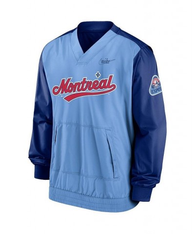 Men's Royal, Light Blue Montreal Expos Cooperstown Collection V-Neck Pullover $50.60 Sweatshirt