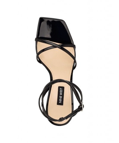 Women's Tidle Ankle Strap Dress Sandals Black $47.50 Shoes