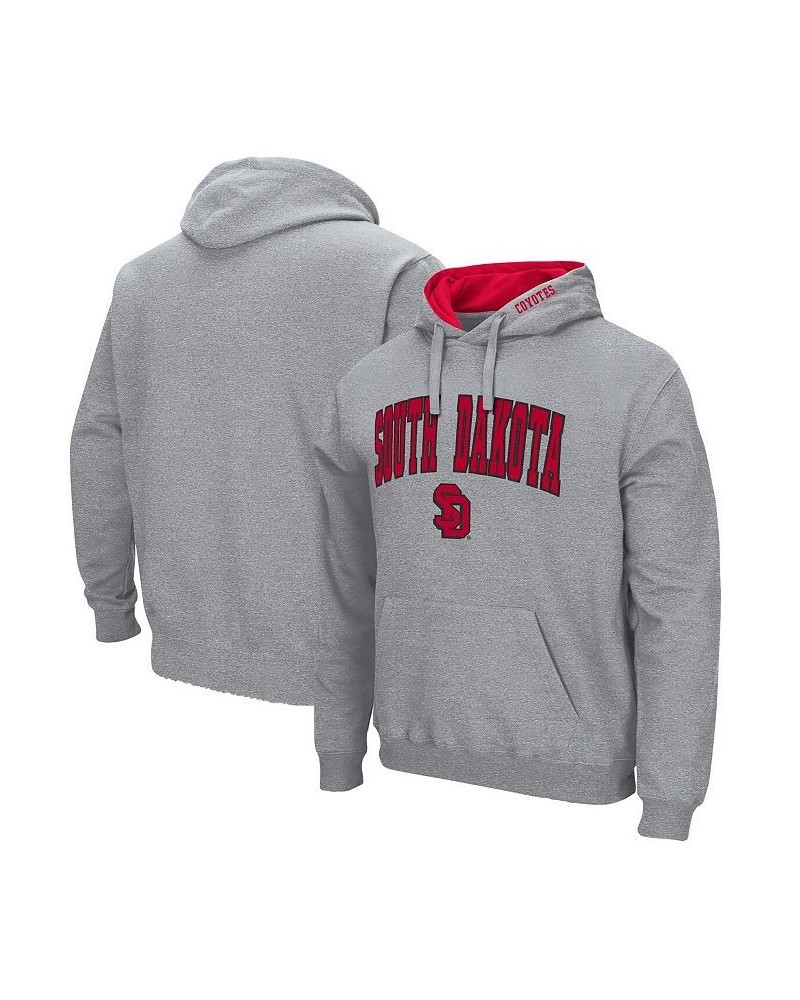 Men's Heathered Gray South Dakota Coyotes Arch and Logo Pullover Hoodie $23.64 Sweatshirt