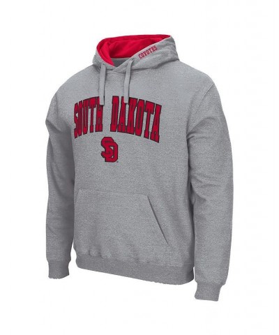 Men's Heathered Gray South Dakota Coyotes Arch and Logo Pullover Hoodie $23.64 Sweatshirt