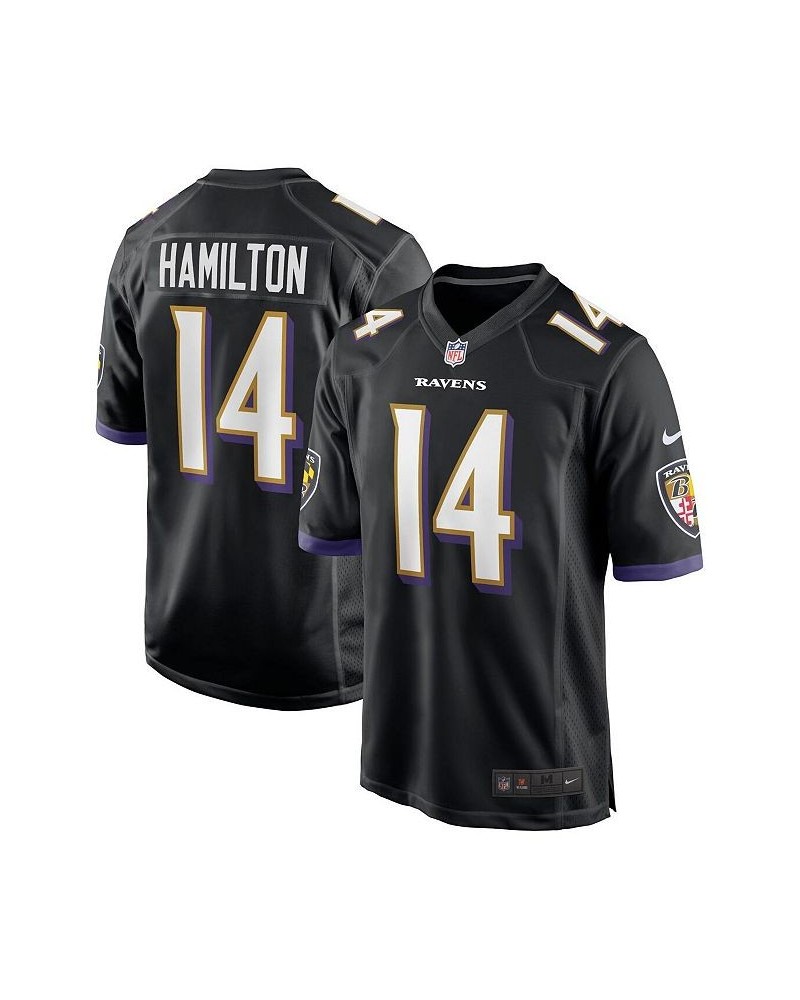 Men's Kyle Hamilton Black Baltimore Ravens 2022 NFL Draft First Round Pick Game Jersey $56.00 Jersey