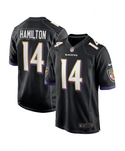 Men's Kyle Hamilton Black Baltimore Ravens 2022 NFL Draft First Round Pick Game Jersey $56.00 Jersey