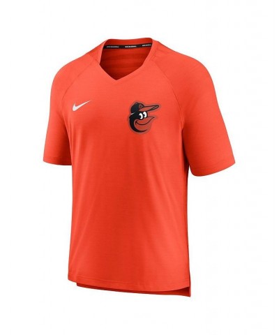 Men's Orange Baltimore Orioles Authentic Collection Pregame Performance V-Neck T-shirt $44.10 T-Shirts