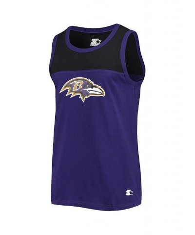 Men's Purple, Black Baltimore Ravens Team Touchdown Fashion Tank Top $28.49 T-Shirts