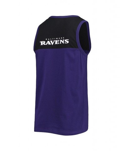 Men's Purple, Black Baltimore Ravens Team Touchdown Fashion Tank Top $28.49 T-Shirts