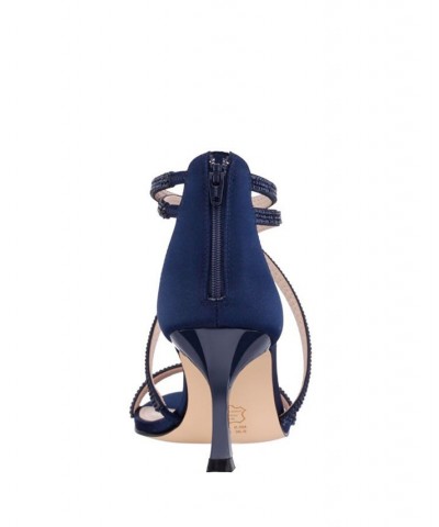 Women's Linda Evening Sandal Blue $53.41 Shoes