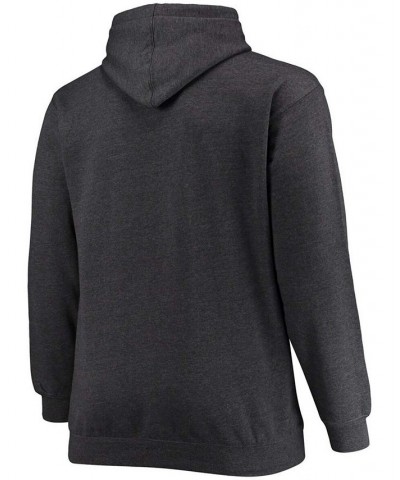 Men's Big and Tall Heathered Charcoal Chicago Bears Practice Pullover Hoodie $24.80 Sweatshirt