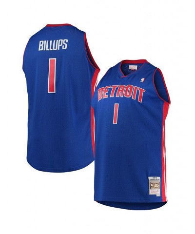 Men's Chauncey Billups Blue Detroit Pistons Big and Tall Hardwood Classics Swingman Jersey $52.50 Jersey