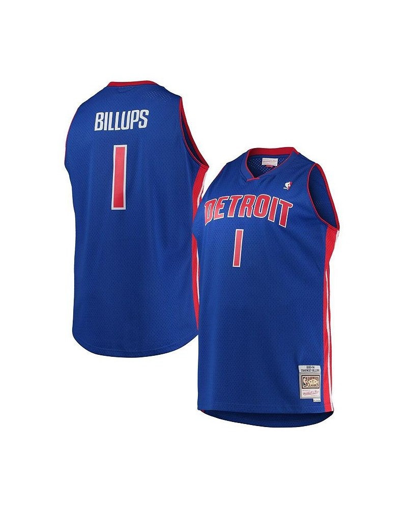 Men's Chauncey Billups Blue Detroit Pistons Big and Tall Hardwood Classics Swingman Jersey $52.50 Jersey