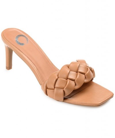 Women's Hattie Braided Sandals Brown $41.40 Shoes