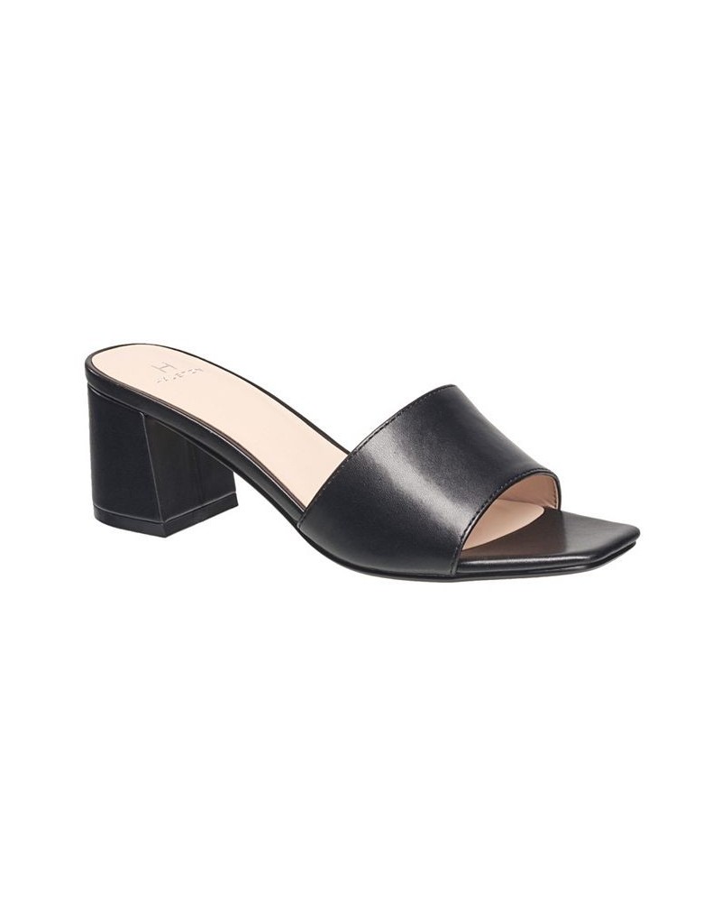 Women's Yasmine Embellished Evening Mules Sandal Black $44.88 Shoes