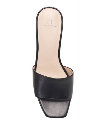 Women's Yasmine Embellished Evening Mules Sandal Black $44.88 Shoes