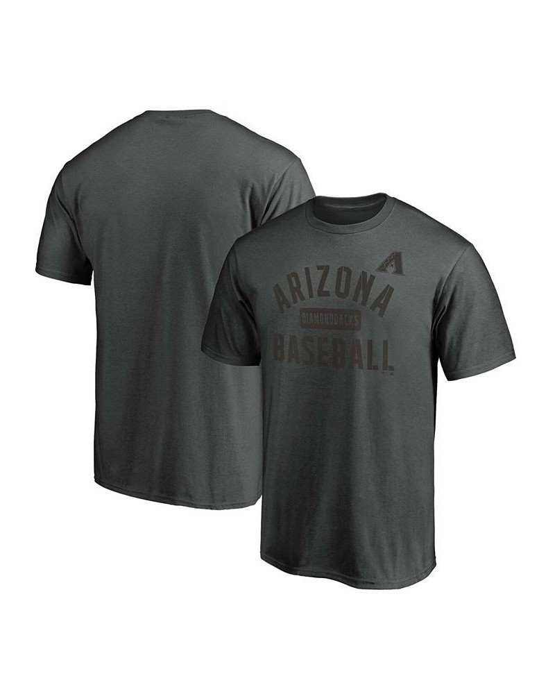 Men's Charcoal Arizona Diamondbacks Iconic Primary Pill T-shirt $16.40 T-Shirts