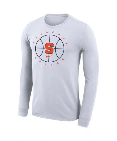 Men's White Syracuse Orange Basketball Icon Legend Performance Long Sleeve T-shirt $24.75 T-Shirts