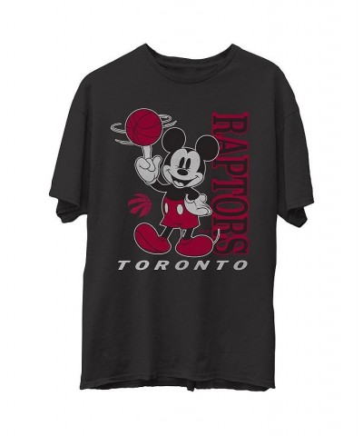 Men's Black Toronto Raptors Disney Vintage-Like Mickey Baller T-shirt $14.76 T-Shirts