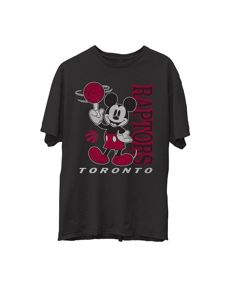 Men's Black Toronto Raptors Disney Vintage-Like Mickey Baller T-shirt $14.76 T-Shirts