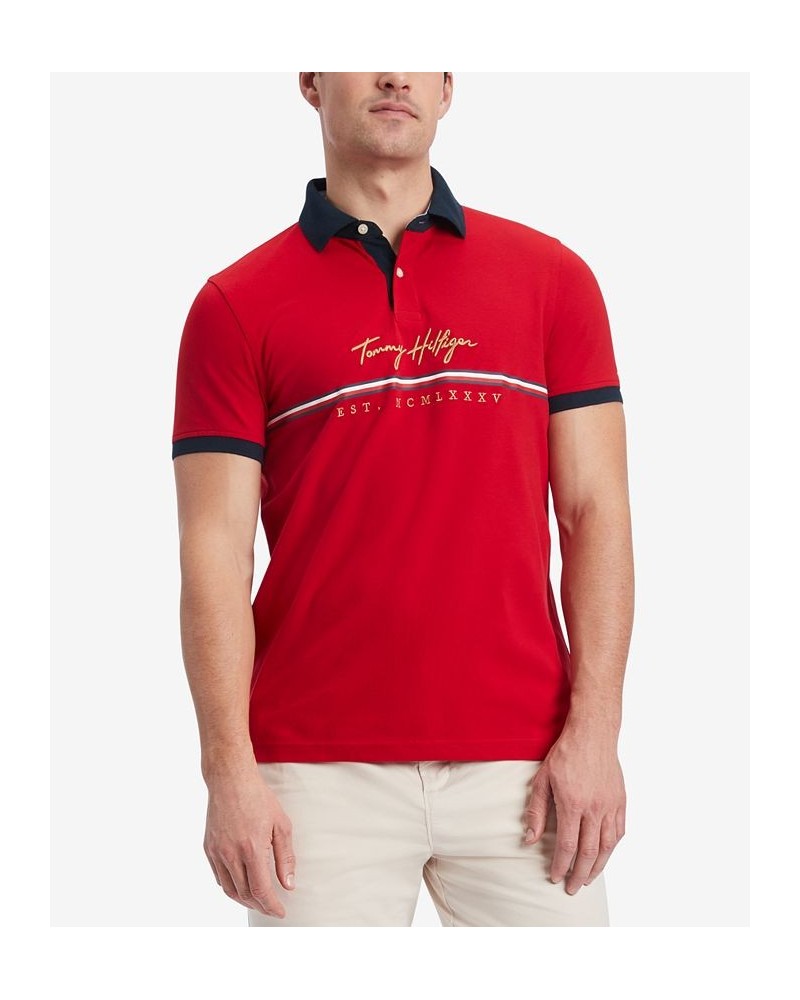 Men's Badlwin TH Flex Custom Fit Polo Shirt Red $33.79 Polo Shirts