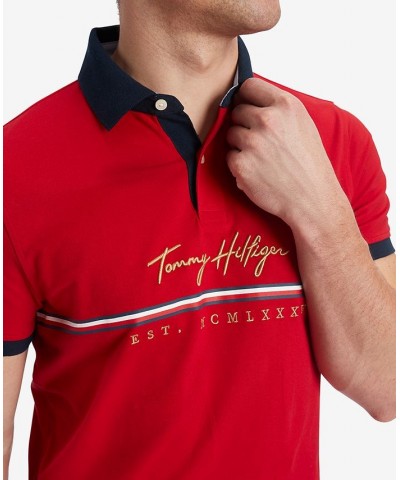 Men's Badlwin TH Flex Custom Fit Polo Shirt Red $33.79 Polo Shirts